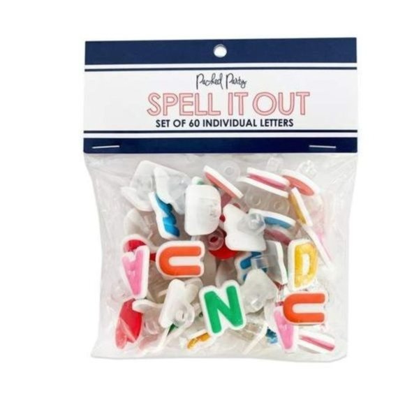 Packed Party Spell It Out Letter Sticker Attachments NWT - Picture 1 of 3